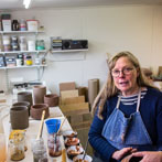 Kerstin Gren in her studio 2018